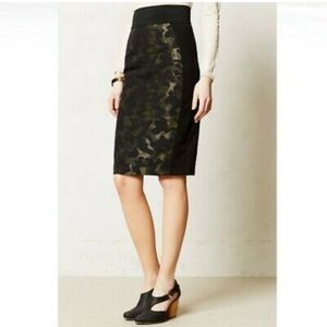 Maeve Camo Pencil Skirt